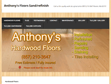 Tablet Screenshot of anthonyshardwoodfloorsma.com